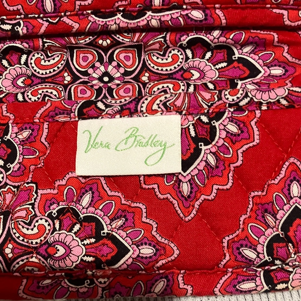 Vera Bradley Red Paisley Quilted Crossbody Bag - Picture 2 of 5